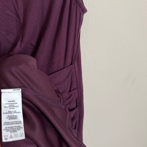 Kut From The Kloth Womens Purple Knee Length Jersey Draped Knit Dress Size 4P - Picture 8 of 10
